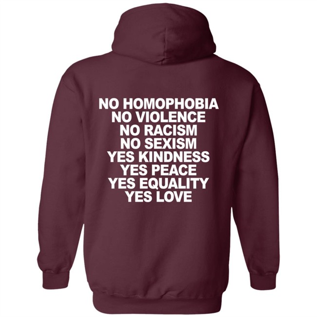 No Homophobia No Violence No Racism No Sexism T Shirt No Homophobia No Violence No Racism No Sexism T Shirt