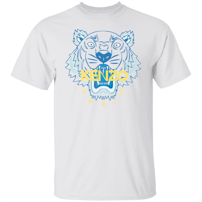 Kenzo Shirt TIger Kenzo Paris White T Shirt