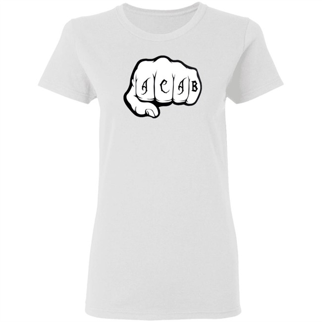 Acab Shirt Ultras ACAB Knock-Out WhiteT Shirts Acab Shirt Ultras ACAB Knock-Out WhiteT Shirts