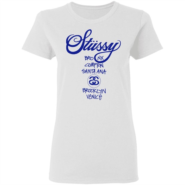 WORLD TOUR Stussy T Shirt WMNS Bronx Compton Santa Ana BrookLyn Venice Yellow Shirts WORLD TOUR Stussy T Shirt WMNS Bronx Compton Santa Ana BrookLyn Venice Yellow Shirts