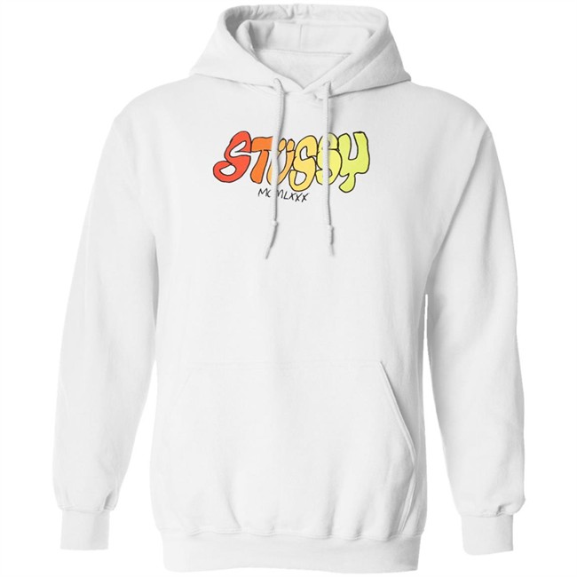 MCMLXXX Stussy White Hoodie Sweatshirt