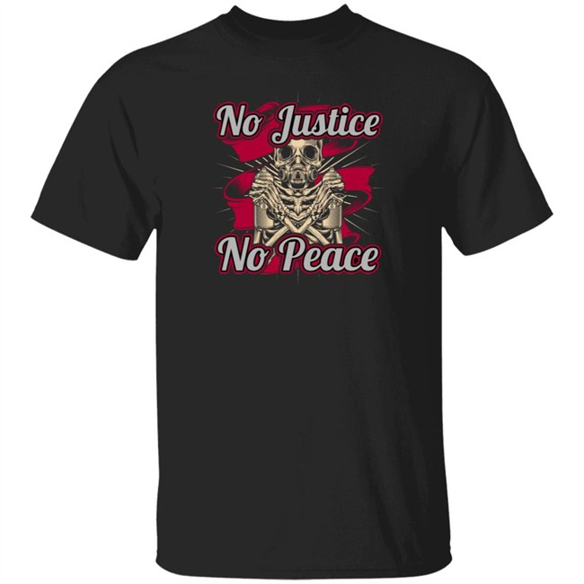 No Justice No Peace Shirt Skull Holding Spray Paint Graffiti No Justice No Peace T Shirt