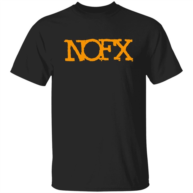 Nofx Classic Logo T Shirt Nofx T Shirts Nofx Merch Nofx Classic Logo T-Shirt Nofx Classic Logo (Orange) Black T Shirt