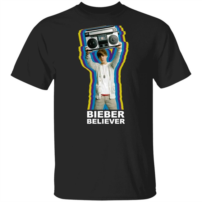 Bieber Believer Merch Boombox T Shirt
