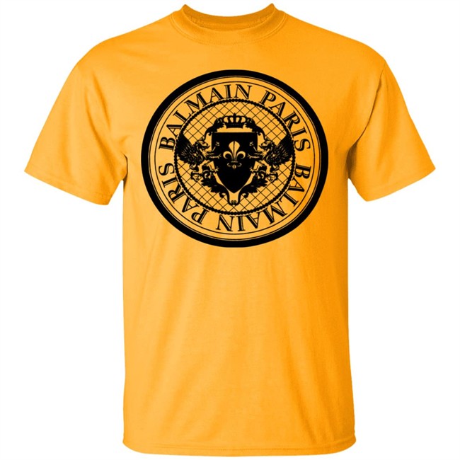 Balmain Paris Medallion Shirt with Balmain Medallion Print White T Shirts Balmain Paris Medallion Shirt with Balmain Medallion Print White T Shirts
