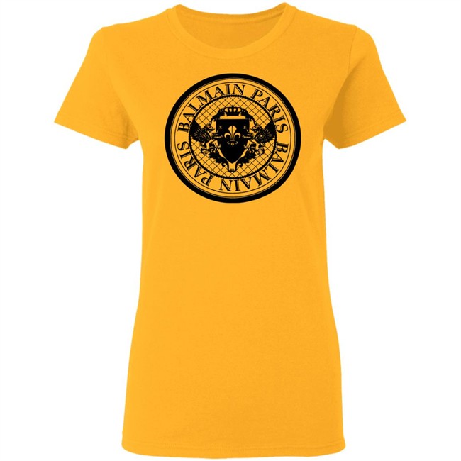 Balmain Paris Medallion Shirt with Balmain Medallion Print White T Shirts Balmain Paris Medallion Shirt with Balmain Medallion Print White T Shirts