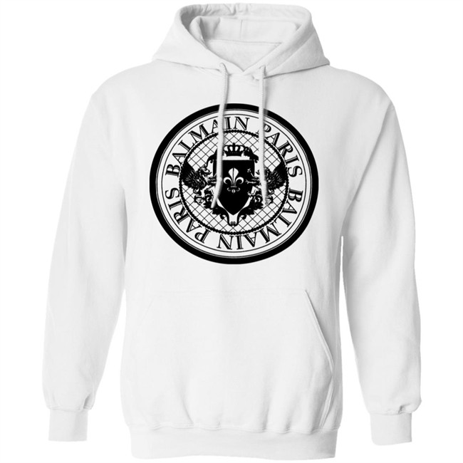 Balmain Paris Medallion Shirt with Balmain Medallion Print White T Shirts Balmain Paris Medallion Shirt with Balmain Medallion Print White T Shirts
