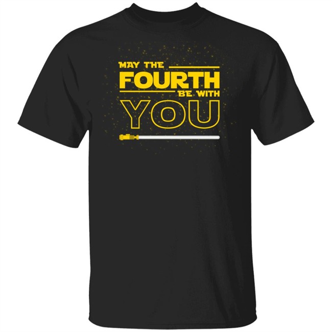 May The 4th Be With You Shirt Star Wars Day on May 4th Black T Shirts