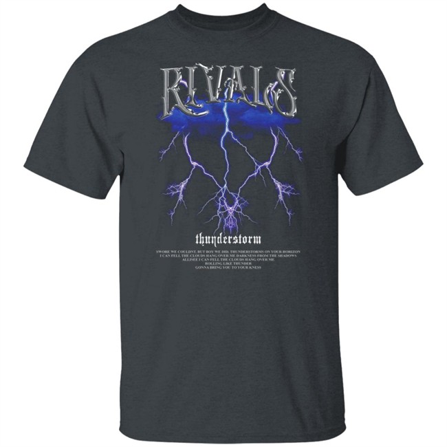Rivals Thunderstorm Black Tee Shirt Rivals Thunderstorm Black Tee Shirt