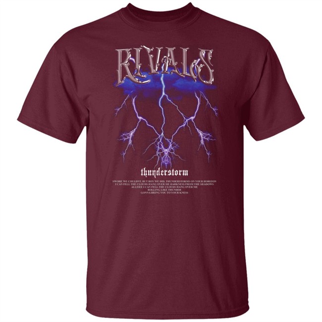 Rivals Thunderstorm Black Tee Shirt Rivals Thunderstorm Black Tee Shirt