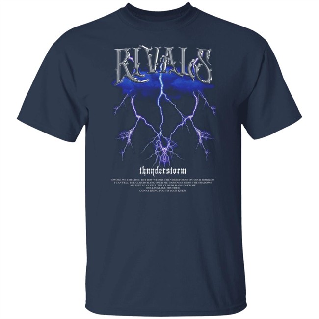 Rivals Thunderstorm Black Tee Shirt Rivals Thunderstorm Black Tee Shirt