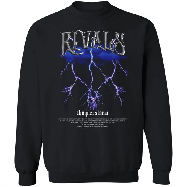 Rivals Thunderstorm Black Tee Shirt Rivals Thunderstorm Black Tee Shirt