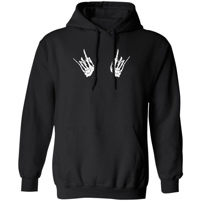Katie Bony Funny Skeleton Hand Tee Shirt Katie Bony Funny Skeleton Hand Tee Shirt