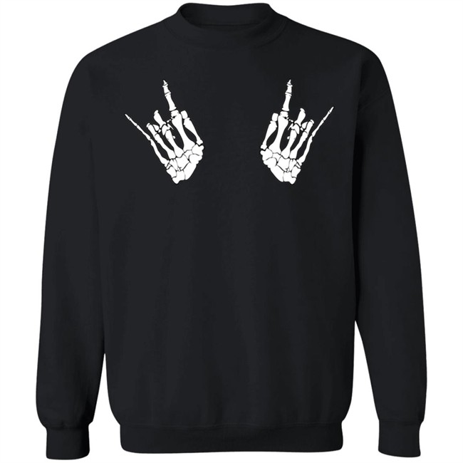 Katie Bony Funny Skeleton Hand Tee Shirt Katie Bony Funny Skeleton Hand Tee Shirt