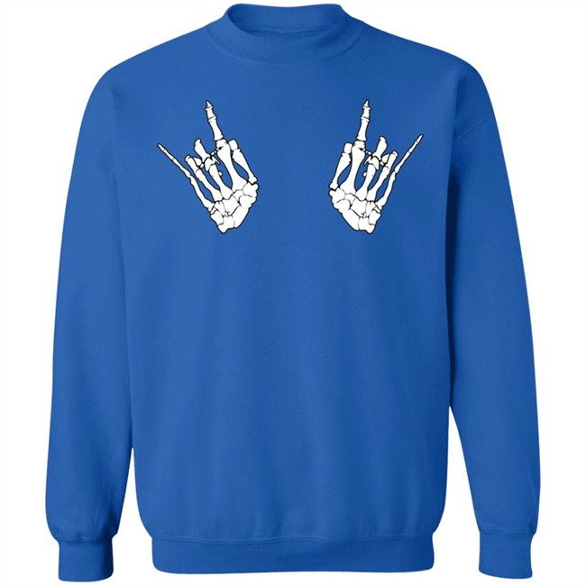 Katie Bony Funny Skeleton Hand Tee Shirt Katie Bony Funny Skeleton Hand Tee Shirt