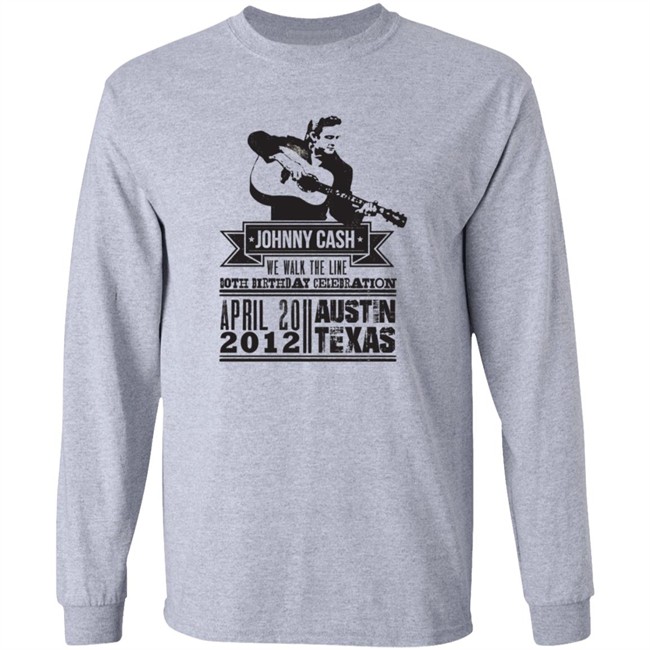 Johnny Cash T Shirt We Walk The Line Both Birthday Celebration April 20 2012 Austin Texas Shirt Johnny Cash T Shirt We Walk The Line Both Birthday Celebration April 20 2012 Austin Texas Shirt