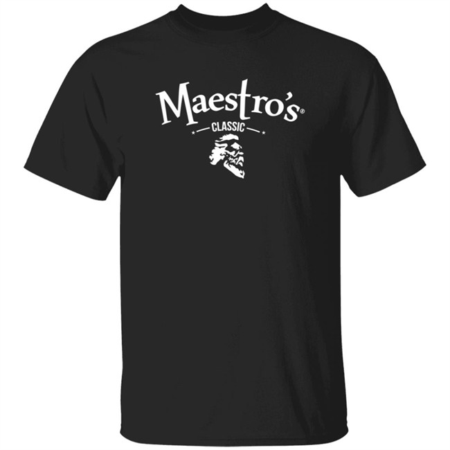 Maestro's Classic Black White Logo Tee