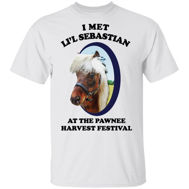 Lil Sebastian Shirt I met Li'l Sebastian At the pawnee harvest festival NBC Parks and Recreation Official I Met Li'l Sebastian - Adult Classic T-Shirt