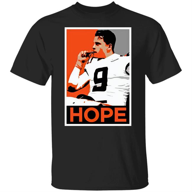 Joe Burrow Smoking Cigar Champ Hope Cincinnati Football Fan T Shirt Theo Ash