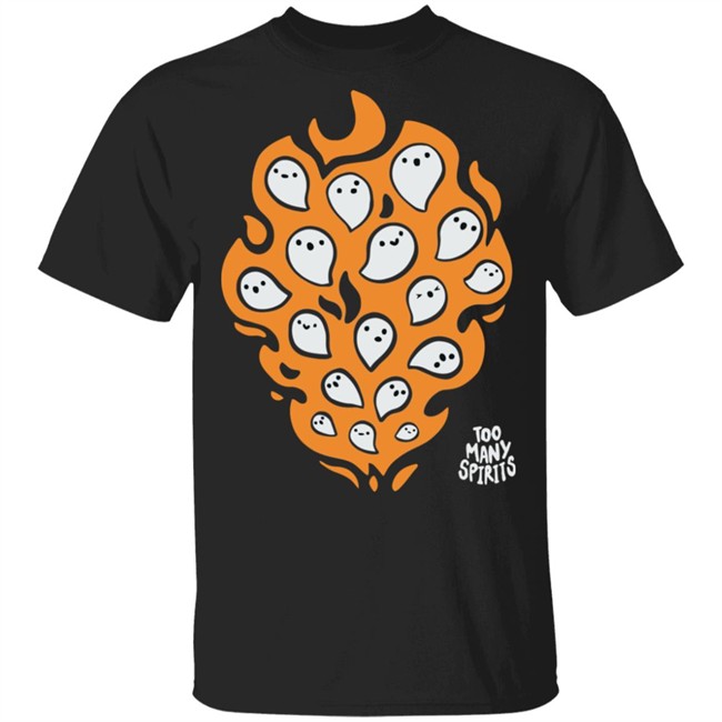Watcher Too Many Spirits Ghosties Flame Tee Shirt