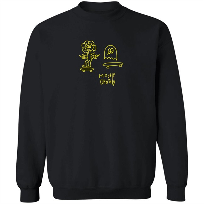 Lonely Ghost Merch Mostly Ghostly Crewneck Sweatshirt