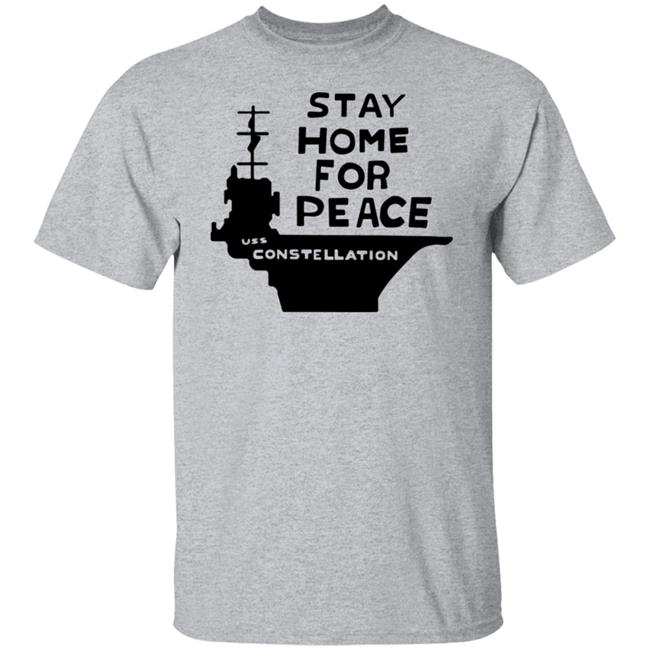 Joan Baez Stay Home For Peace Uss Constellation Shirt