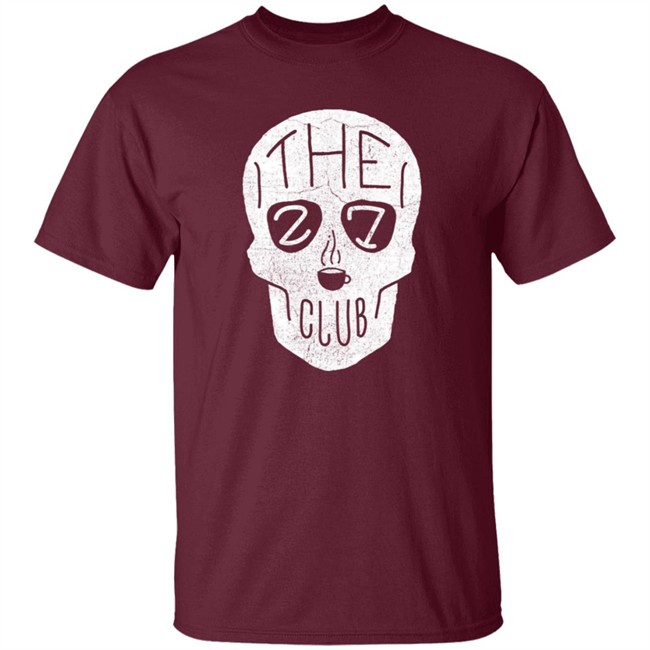 The 27 Club Coffee Skull Logo T Shirt The 27 Club Coffee Skull Logo T Shirt