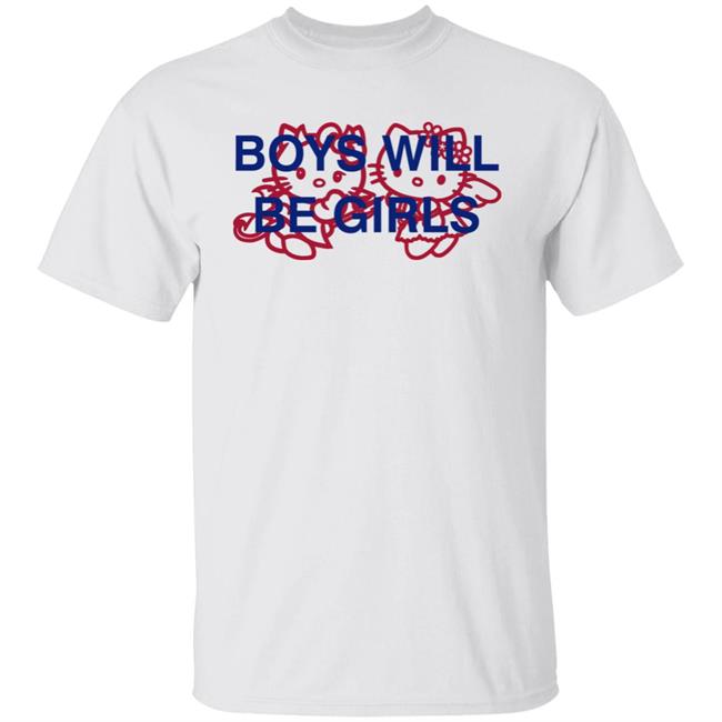 Boys Will Be Girls Shirt Boys Will Be Girls White Hello Kitty Tee Virtual Angels