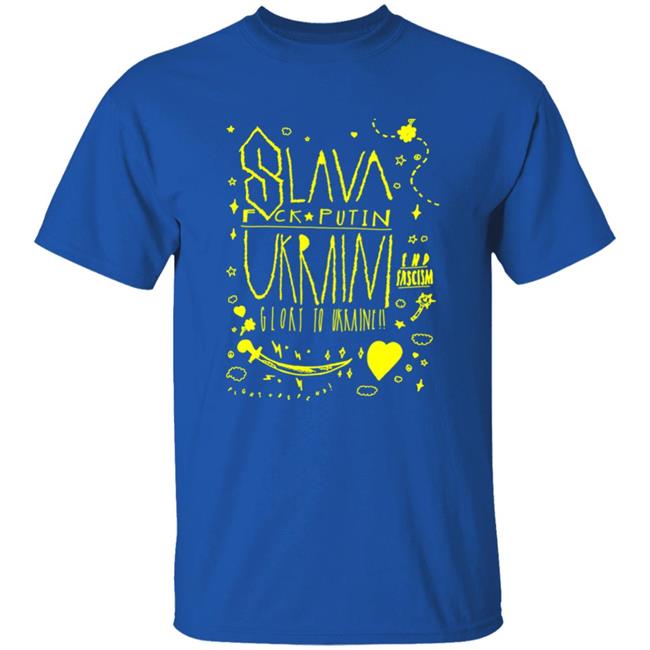 Bonfire Shop Slava Fuck Putin Ukraini Glory To Ukraine Shirt