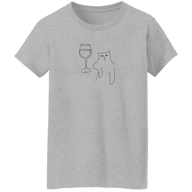 Wine Cat T Shirt Poorly Drawn Cats Wine Cat T Shirt Poorly Drawn Cats