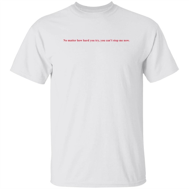 No Matter How Hard You Try You Cant Stop Me Now T Shirt