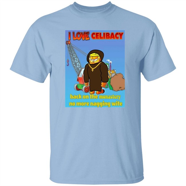 Garfield Monk I Love Celibacy T Shirt
