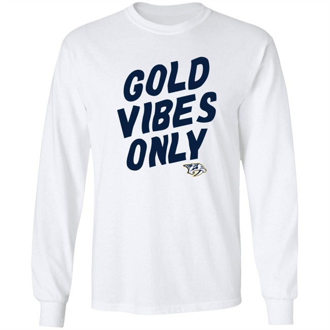 Nashville Predators Gold Vibes Only T Shirt
