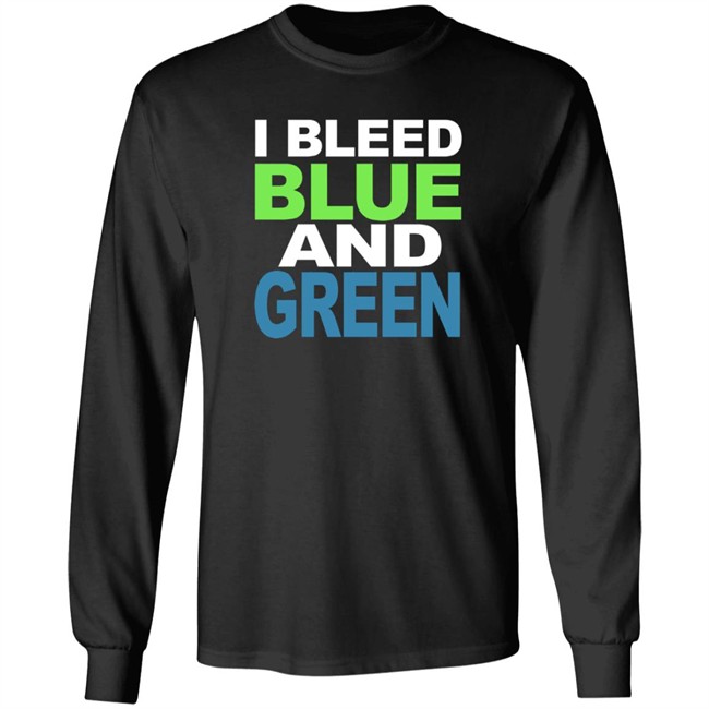 i bleed blue and green t shirt
