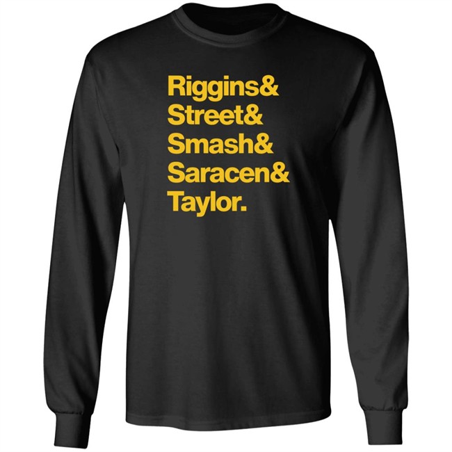 riggins street smash saracen taylor t shirt