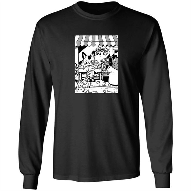 art of wendy xu's artist shop market street cats t shirt