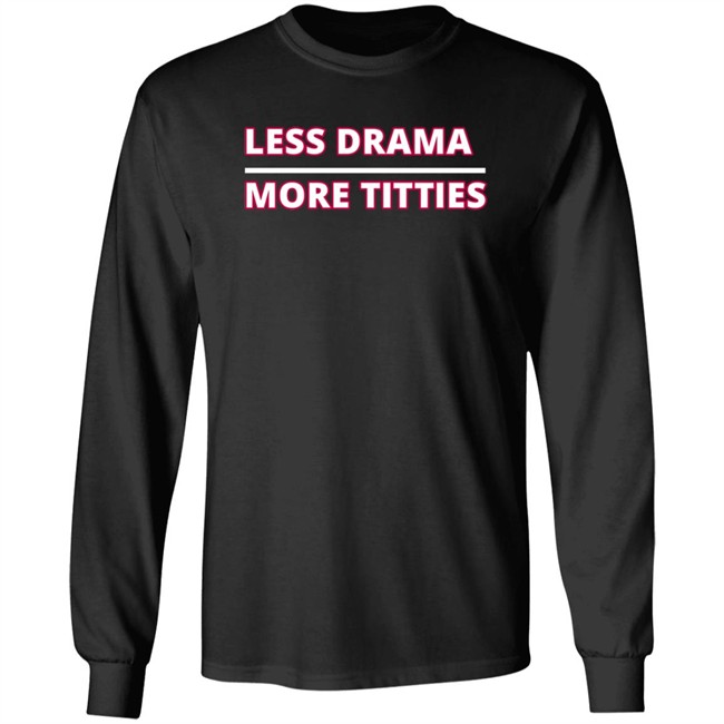 crypto kristal apparel less drama more titties t shirt