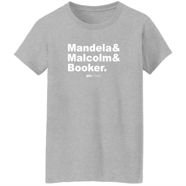 democracy for america senate mandela malcolm booker t shirt democracy for america senate mandela malcolm booker t shirt
