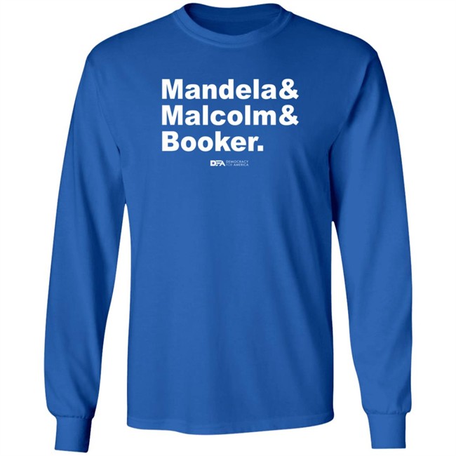 democracy for america senate mandela malcolm booker t shirt democracy for america senate mandela malcolm booker t shirt