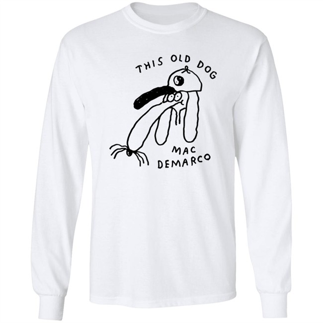 Mac Demarco Merch Mac Demarco Dog Doodle White Shirt Hang - Mac Demarco Merch Mac Demarco Dog Doodle White Shirt