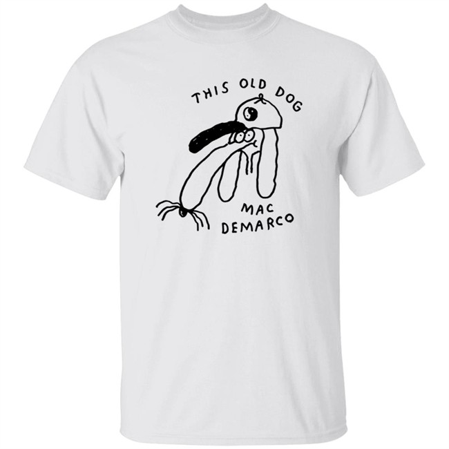 Mac Demarco Merch Mac Demarco Dog Doodle White Shirt Mac Demarco Merch Mac Demarco Dog Doodle White Shirt
