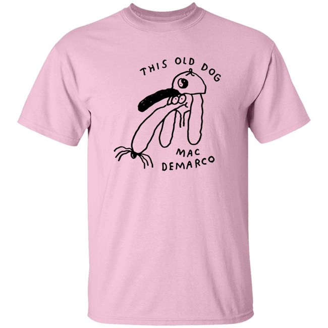 Mac Demarco Merch Mac Demarco Dog Doodle White Shirt Hang - Mac Demarco Merch Mac Demarco Dog Doodle White Shirt