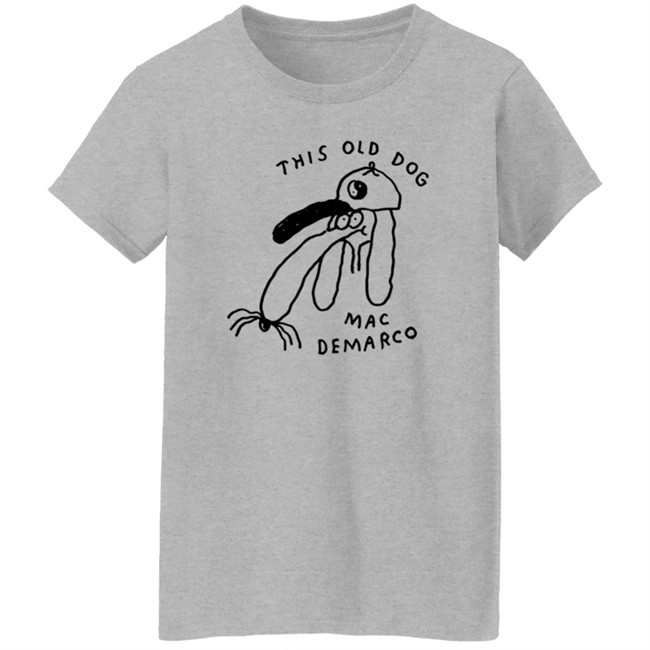 Mac Demarco Merch Mac Demarco Dog Doodle White Shirt Hang - Mac Demarco Merch Mac Demarco Dog Doodle White Shirt