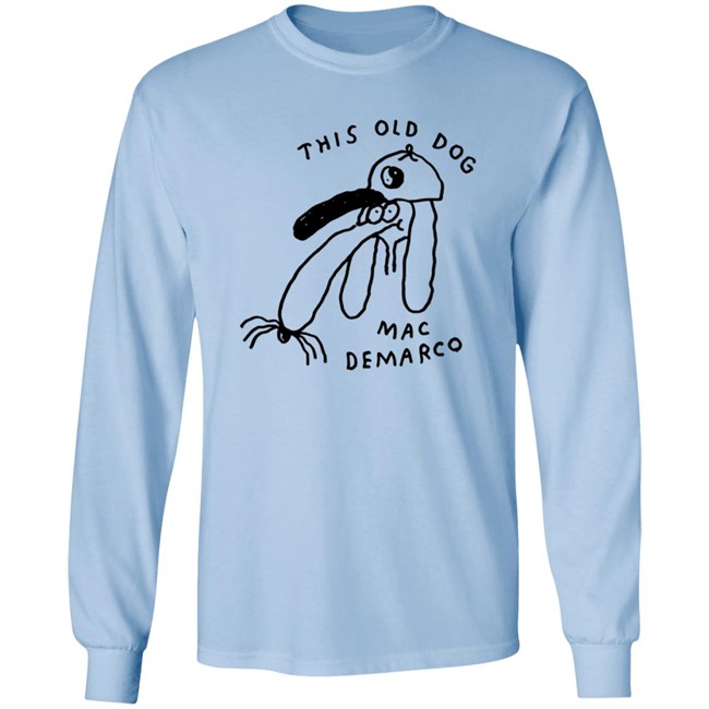 Mac Demarco Merch Mac Demarco Dog Doodle White Shirt Hang - Mac Demarco Merch Mac Demarco Dog Doodle White Shirt