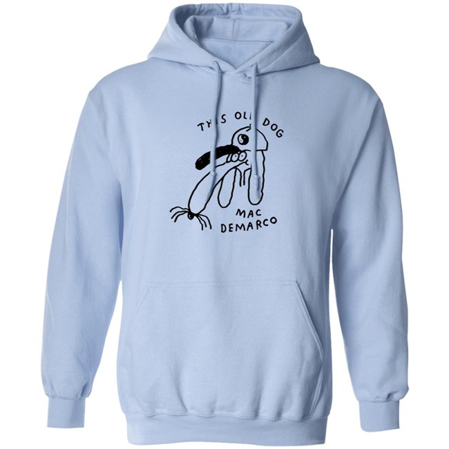 Mac Demarco Merch Mac Demarco Dog Doodle White Shirt Hang - Mac Demarco Merch Mac Demarco Dog Doodle White Shirt