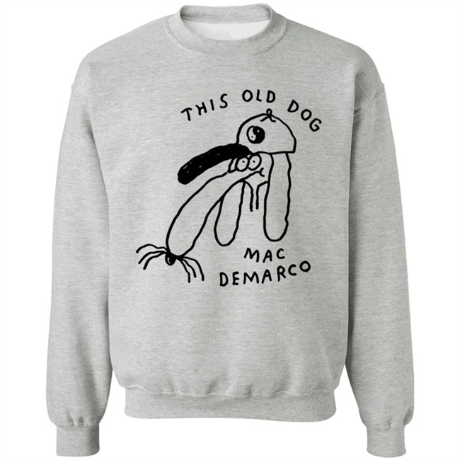 Mac Demarco Merch Mac Demarco Dog Doodle White Shirt Hang - Mac Demarco Merch Mac Demarco Dog Doodle White Shirt