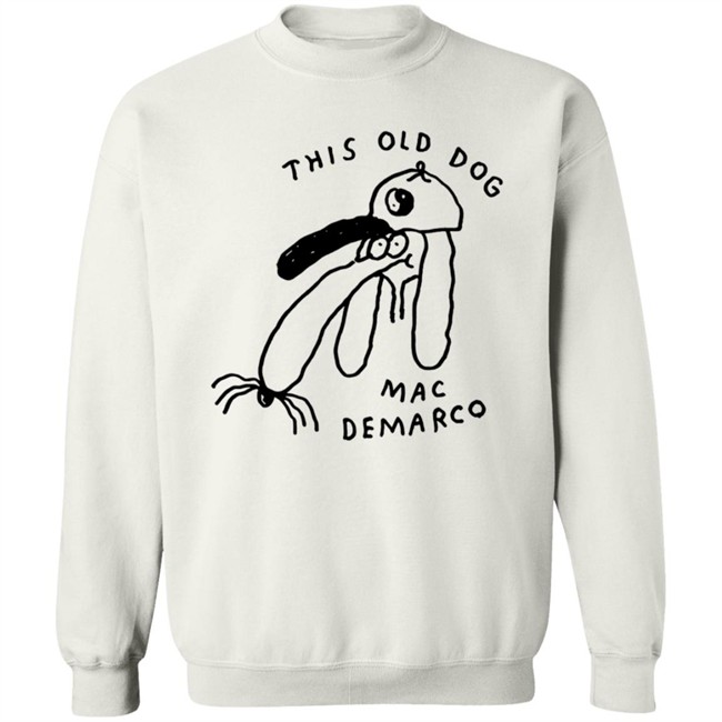 Mac Demarco Merch Mac Demarco Dog Doodle White Shirt Hang - Mac Demarco Merch Mac Demarco Dog Doodle White Shirt