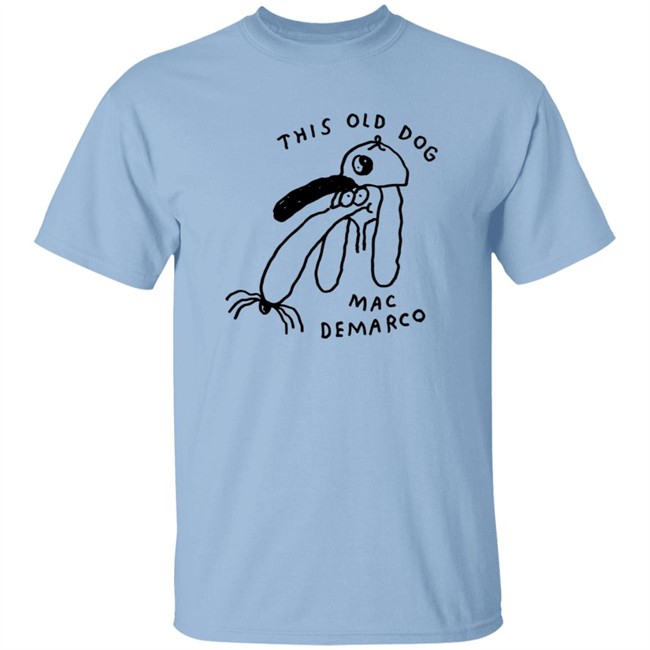 Mac Demarco Merch Mac Demarco Dog Doodle White Shirt Hang - Mac Demarco Merch Mac Demarco Dog Doodle White Shirt