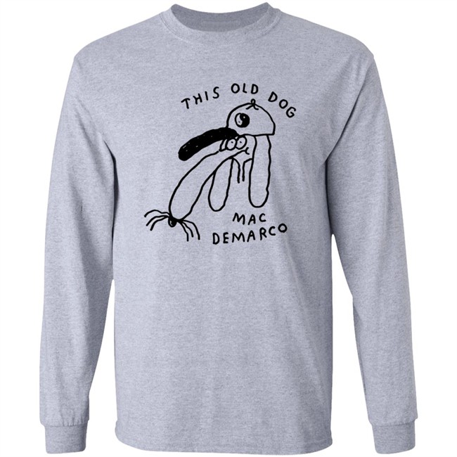 Mac Demarco Merch Mac Demarco Dog Doodle White Shirt Hang - Mac Demarco Merch Mac Demarco Dog Doodle White Shirt