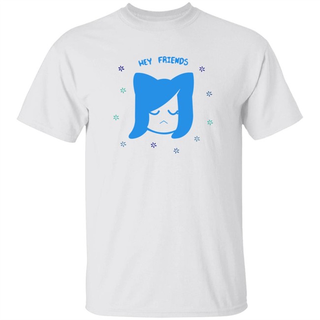 Akidearest Merch Blue Floral Shirt Hey Friends Akidearest Merch Blue Floral Shirt Hey Friends